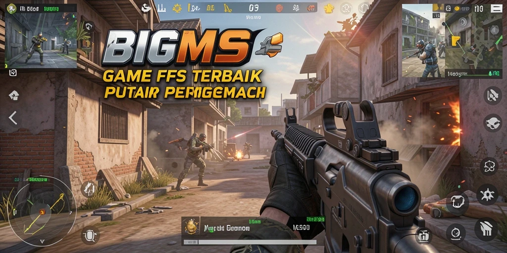 Screenshot gameplay BIGMSG yang menunjukkan aksi tembak-menembak yang seru.