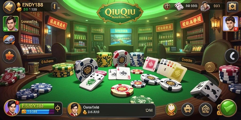 Tampilan menarik gameplay QiuQiu FENDY188 dengan fitur interaktif.