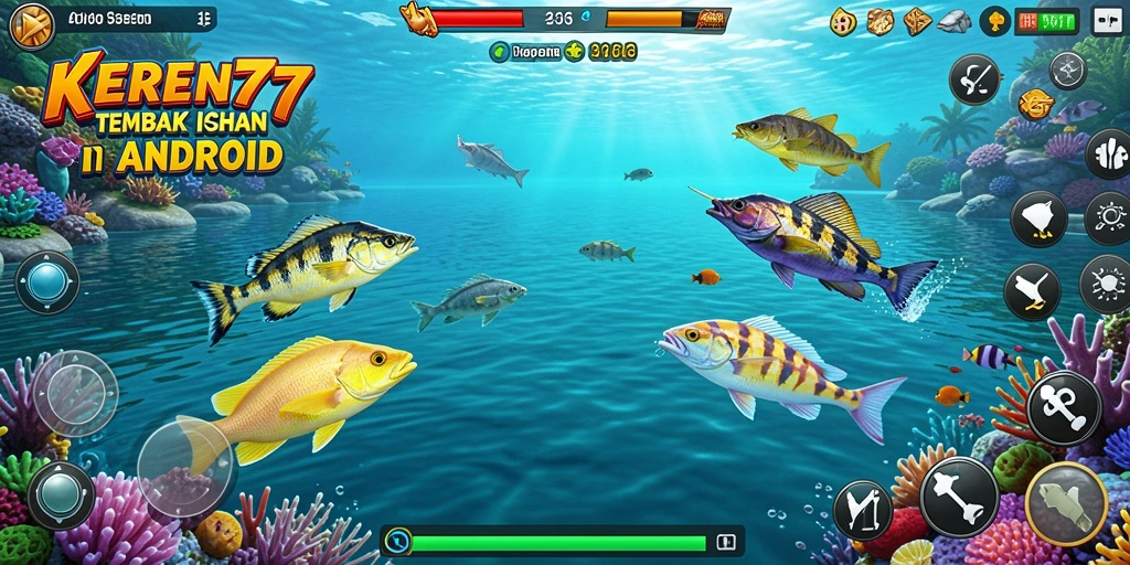 Screenshot KEREN77 menunjukkan aksi tembak ikan yang seru.