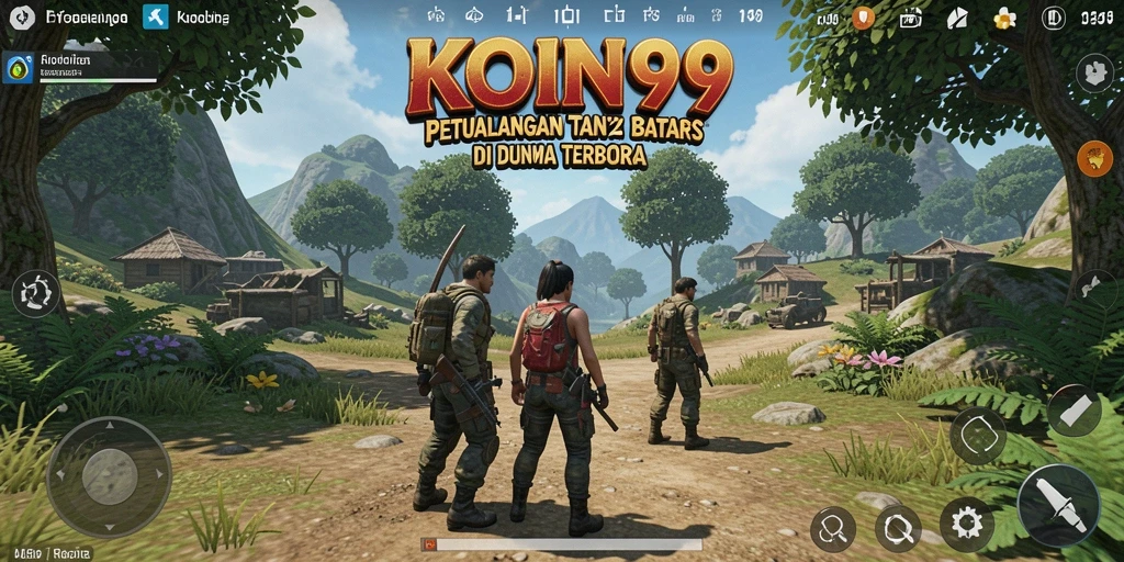 Tangkapan layar gameplay KOIN99 yang menunjukkan keindahan dunia terbuka.