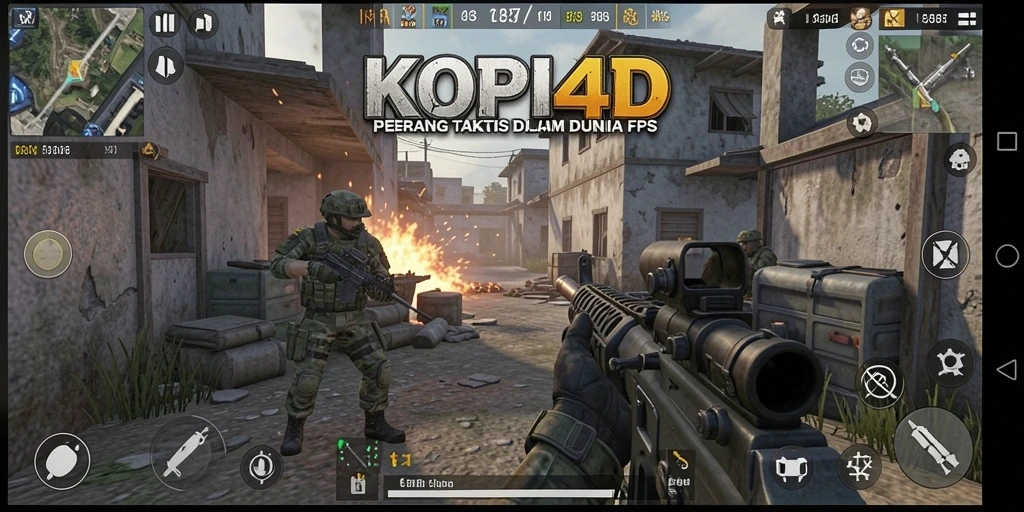 Gameplay KOPI4D, pertempuran FPS mendebarkan di dunia virtual.
