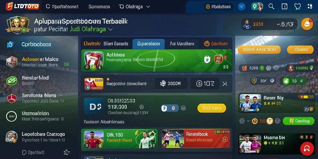 Tampilan antarmuka LTDTOTO saat melakukan taruhan olahraga.