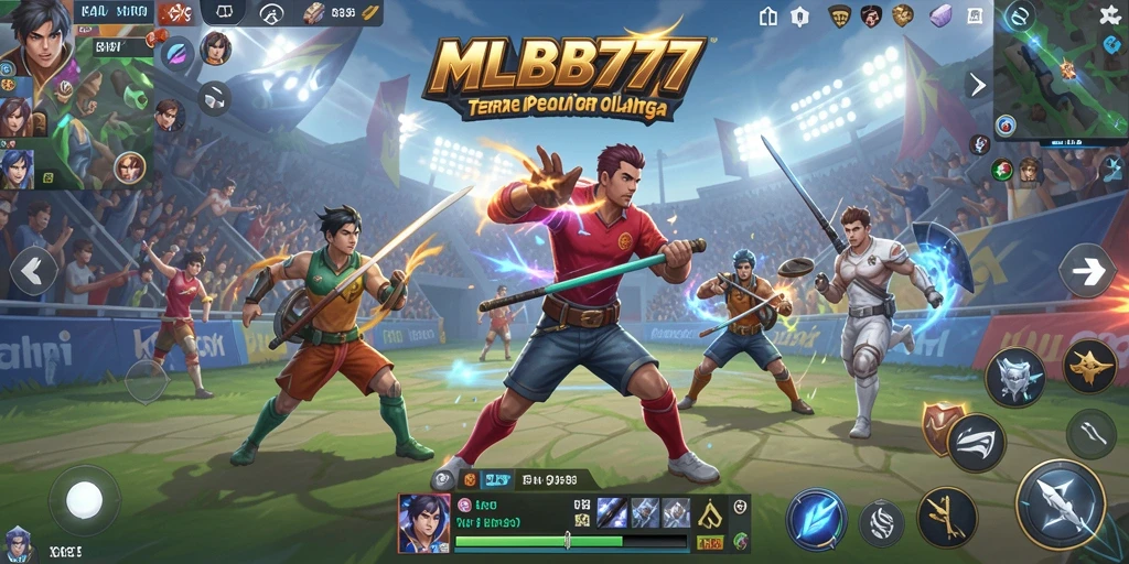 Screenshot gameplay MLBB777 menampilkan aksi olahraga yang memukau.