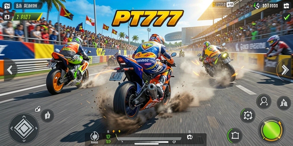 Gameplay PT777 yang menegangkan dalam balapan motor.