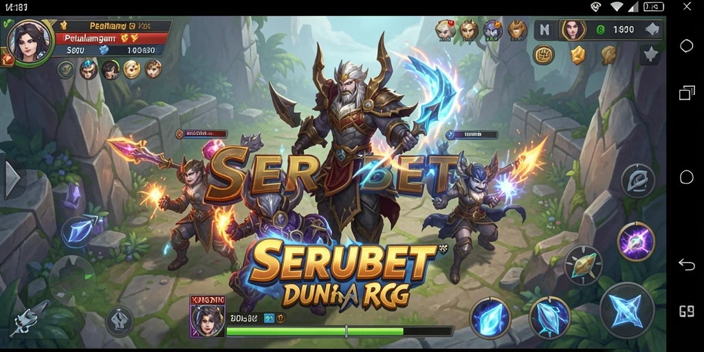 Tampilan menawan dari gameplay SERUBET yang penuh petualangan RPG.